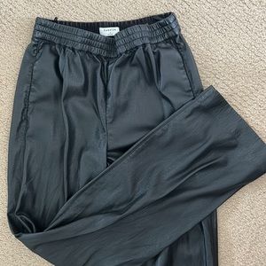 Aritzia Babaton black leather pants